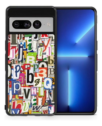 Funda Para Google Pixel Collage Recortes De Letras Colores