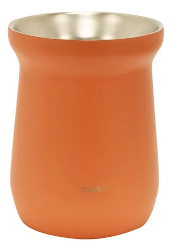 Mate Chico Con Doble Pared En Acero Inoxidable 160ml Comet Color Coral Liso