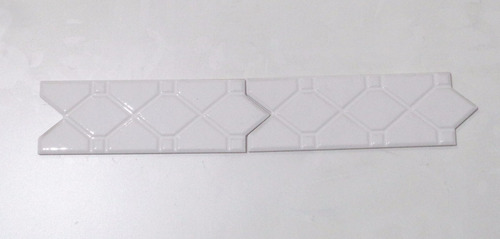 Guarda Ceramica Flecha 8 X 22 Lote 2,42 Blanco Brillante