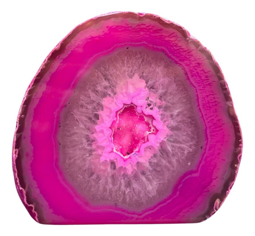 Hermosa Geoda De Ágata Rosa 8cm 376g