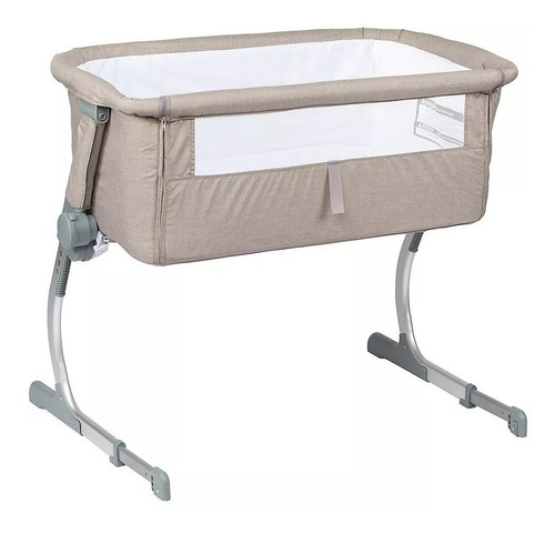 Colecho Cuna Infanti Con Colchon Beige O Gris 5 Posiciones