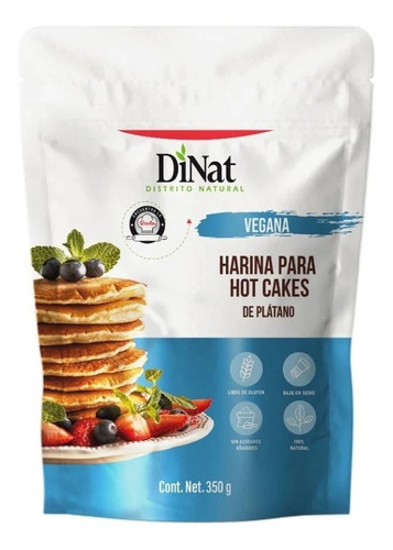 Harina Para Hotcakes De Platano Vegana 350 Gr Dinat
