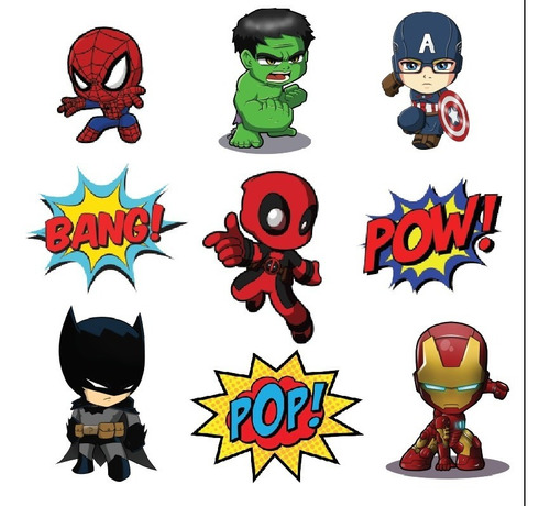 Vinilo Decorativo Infantil Super Heroes Marvel