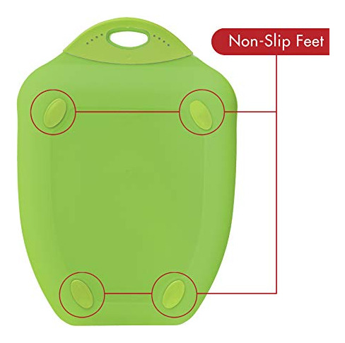 Tabla De Cortar Dexas Chop & Scoop, 9.5x13 Pulgadas, Verde S