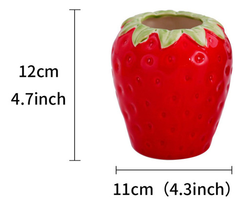 Florero De Cerámica De Fresa, Maceta Para Estante, Sala S