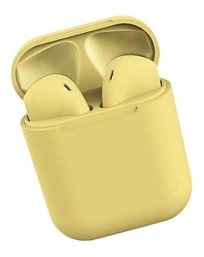 Audífonos In-ear inalámbricos i12 TWS amarillo