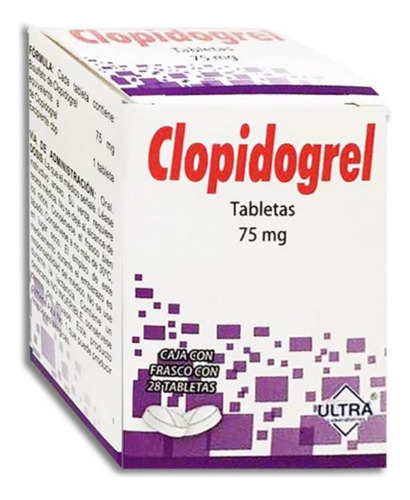 Clopidogrel 75 Mg Caja Con 28 Tabletas Ultra Laboratorios