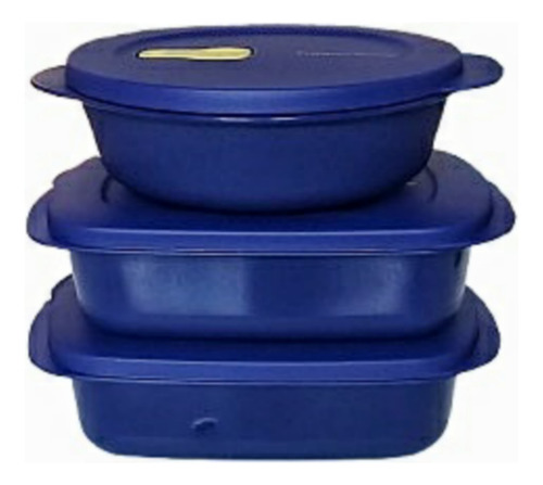 Tupperware | Kit Cristalwave Azul | 3 Peças