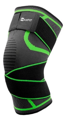 Rodillera Elástica Compresión Correr Crossfit Maxfit Hx918 Color Verde Talla XL