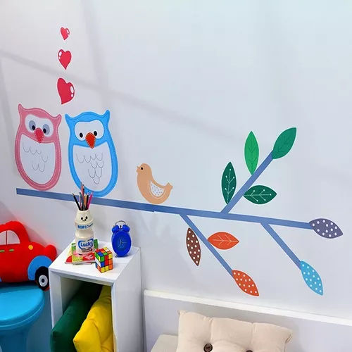 Placa decorativa infantil Desenho Macaco - Wallkids - Placa