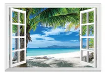 Comprar Adhesivo De Pared Falso Para Ventana Mural De Pared Palmeras