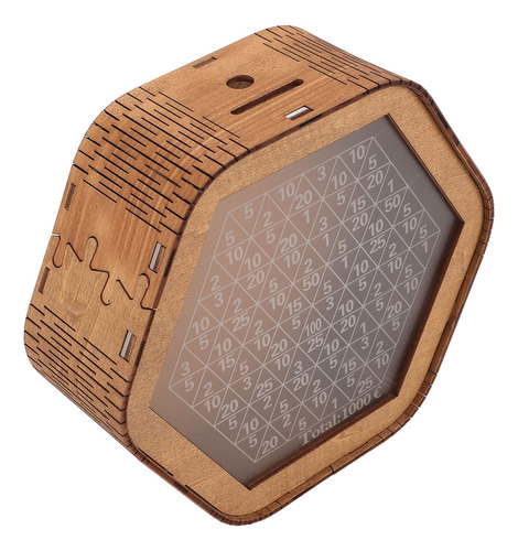 Tarro De Madera Para Ahorrar Dinero En Forma De Hexágono Exq