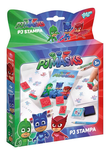 Totum Manualidades Pj Masks Cajita De Sellos Estampas Febo