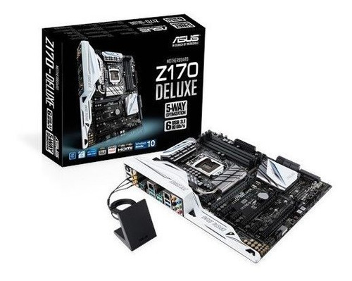 Tarjeta Madre Asus Z170-deluxe Ddr4 Hdmi Displayport 115 /vc Color Negro