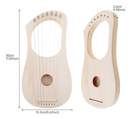 Origlam Lyre Harp Kit De Bricolaje De 7 Cuerdas, Haga Su De