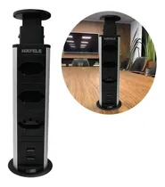 Comprar Torre Tomada Retrátil C\u002F 3 Tomadas Embutir Preta Hafele Cor Preto