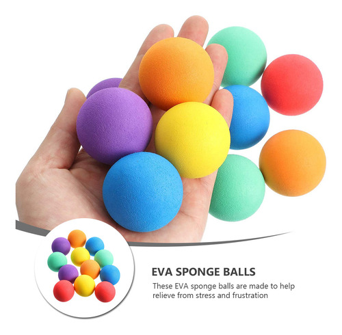 24 Bolas Antiestrés Divertidas, Pequeñas Y Coloridas, Esponj