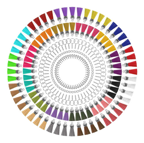 Borlas De Llavero, Juego De Anillos De Llaveros A Granel 100