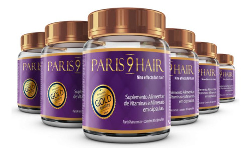 Suplemento Vitamínico Capilar Nutrição Paris 9 Hair 6un