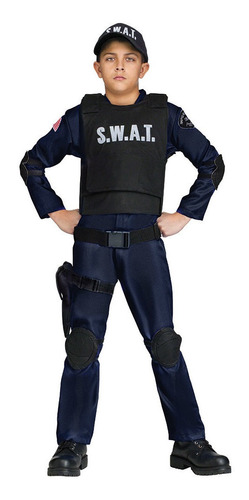 Disfraz Para Niño Commando S.w.a.t. Talla L (12-14)