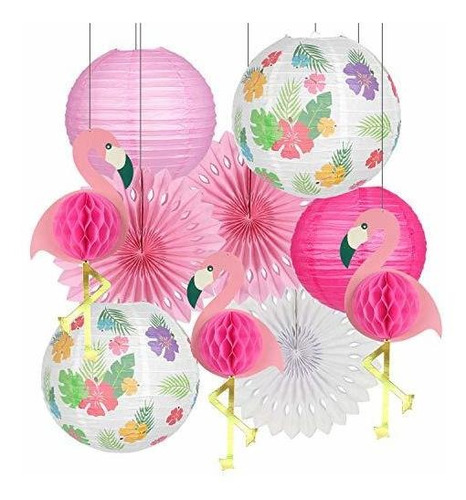 Flamingo Party Decorations, Hawaiian Party Supplies Hojas T