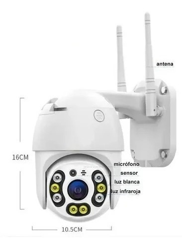 Imagen 6 de 10 de Cámara Ip Exterior Inalambrica Infrarrojo Wifi Fullhd Pro 5g