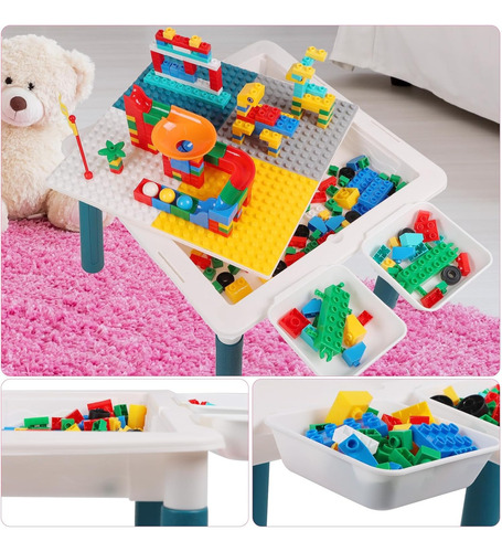 Mesa Didactica Con Juego De Bloques Trae Silla Para Niños