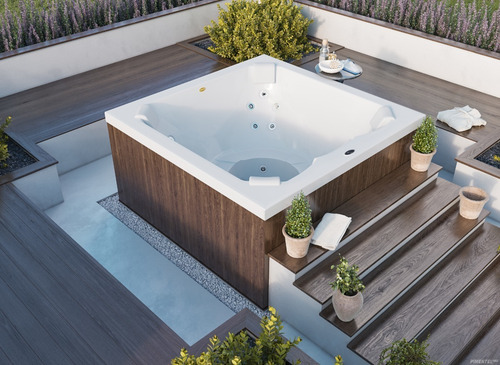 Imagen 3 de 6 de Minipiscina Jacuzzi® Original Modelo J-185 Con Faldon Pvc