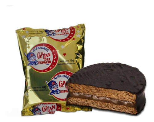 Alfajor Capitan Del Espacio Negro X 12 Unidades X 40 Gramos