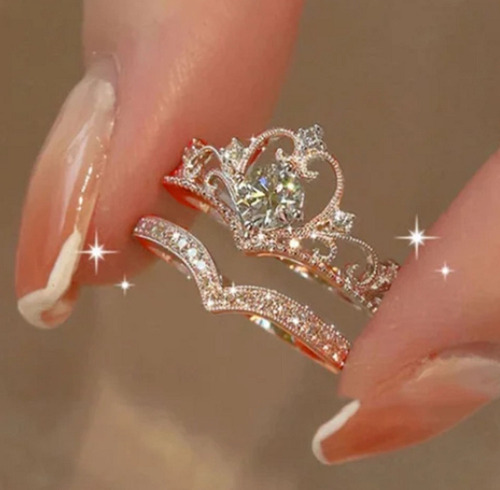 C Sailor Moon - Anillo Ajustable Pareja Corona Princesa 03