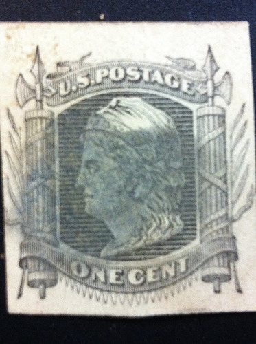 Timbre Eua Estampilla 1¢ Franklin 1805 De Sobre.