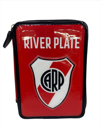 Cartuchera Canopla 1 Piso River Plate + Set Escolar Cresko 