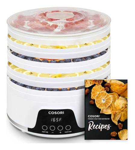Cosori - Deshidratadora De Alimentos Con Control De Tempera. Color Control para golosinas para perros, hierbas, verduras y hongos, 50 recetas