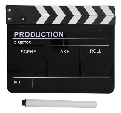 Acrílico Diretor Cena Clapperboard Tv Filme Ação Placa