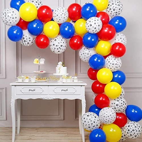 Kit Globos Para Arco Paw Patrol. 120 Globos Y Cinta Para Arc