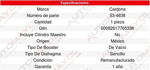 1-booster Frenos Honda Civic Ex 06-08 Cardone (Reacondicionado)
