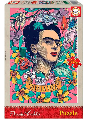 Puzzle Educa Borras 500pcs  Viva La Vida  Frida Kahlo 19251