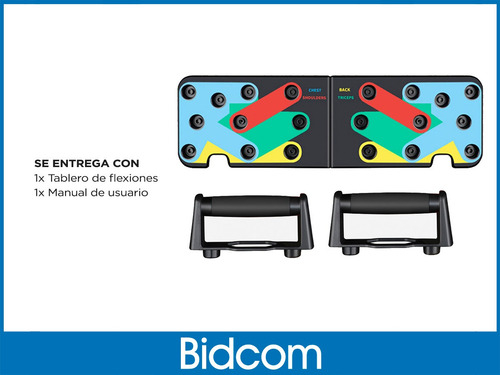 Imagen 7 de 9 de Sistema Para Flexiones De Brazo 12 En 1 Portable 300kg