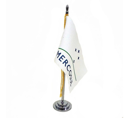 Mini Bandeira De Mesa Da Mercosul 15 Cm (mastro) Poliéster