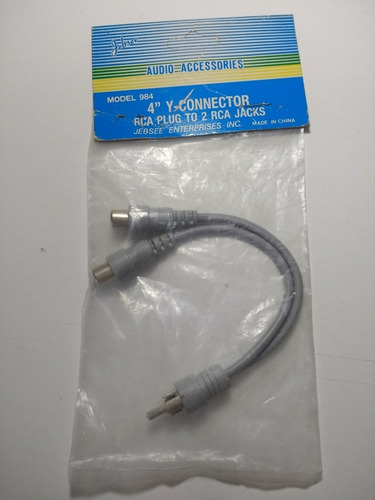 Cable Adaptador De Conector Rca Macho A 2 Hembras Rca