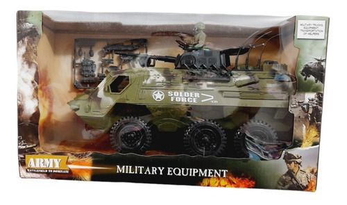 Tanque, Tanqueta Militar 30cm + Soldado Articulado + Armas
