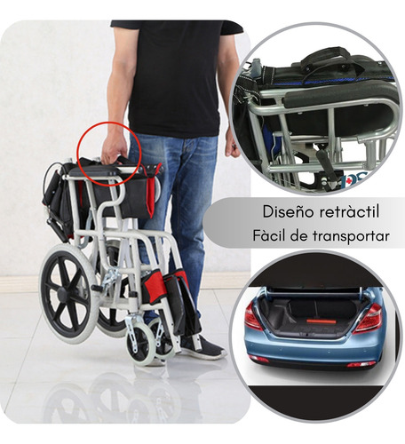 Silla De Ruedas Estándar Geriatrica Plegable Descansa Pies