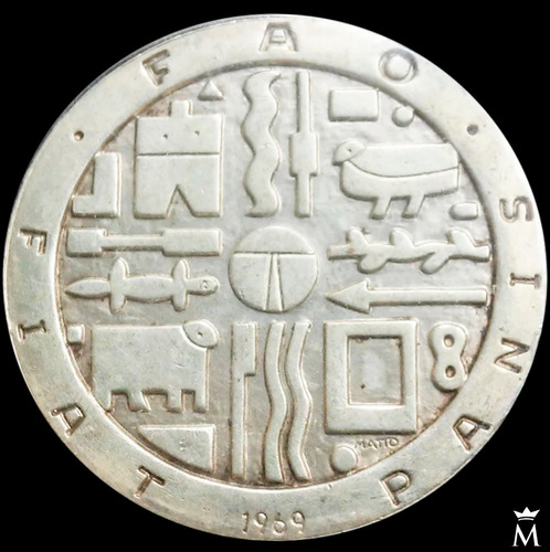 Mg* Uruguay Fao 1969 Moneda De Plata $1000 