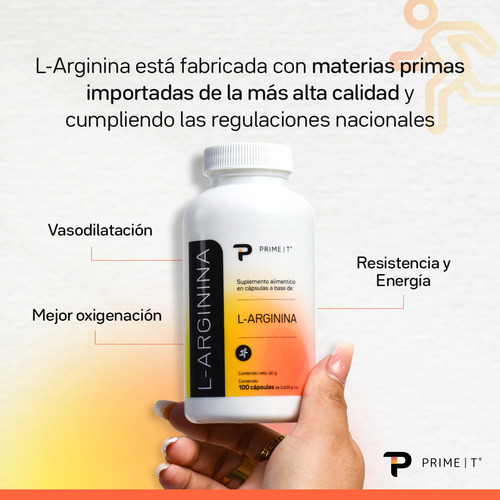 L-arginina 2 Piezas Combo Primetech Sabor Sin sabor