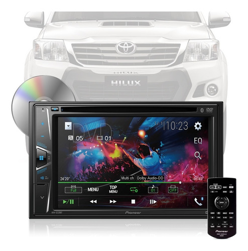 Imagem 1 de 6 de Central Multimidia Dvd Pioneer Avh-g228bt Toyota Hilux 2012/