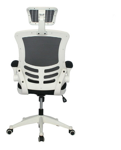 Imagen 5 de 6 de Silla De Oficina Polonuevo Marco Blanco Ergonomico