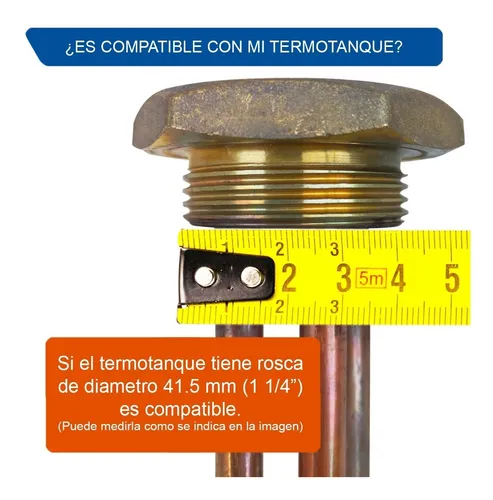 Resistencia Termotanque Electrico 3000w Con Rosca De 1 1/4