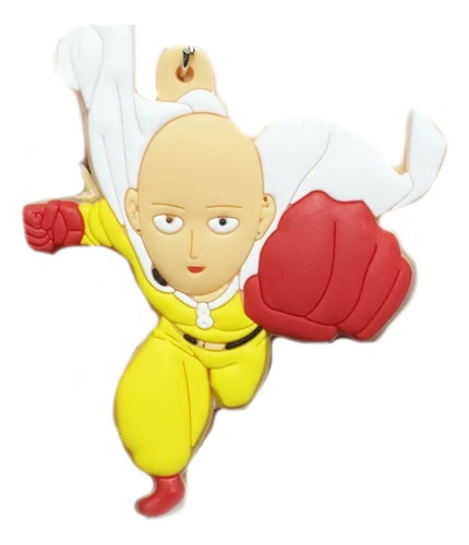 One Punch Man - Saitama Llavero De Goma 5cm