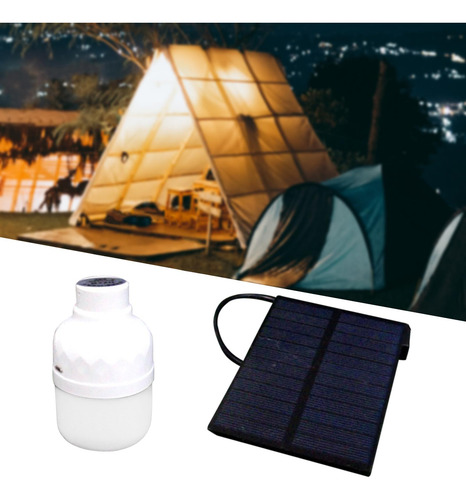 Lámpara Colgante De Mochilero Para Acampar Con Panel Solar
