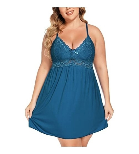 Babydoll Lencería De Talla Grande Para Mujer  Talla L Azul